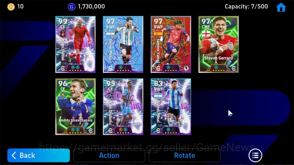 eFootball Accounts Legends & Iconic Players Android|2 Epic Steven Gerrard,Andrly Shevchenko|Show Time Hugo Ekitike,Lionel 5