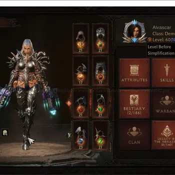 Diablo Immortal Accounts Starter Oce-Azmodan|60(1096)Demon Hunter-Slinger|CR47702|Reso 450|Inverno 5|Lv.30 Quakestrider|CS