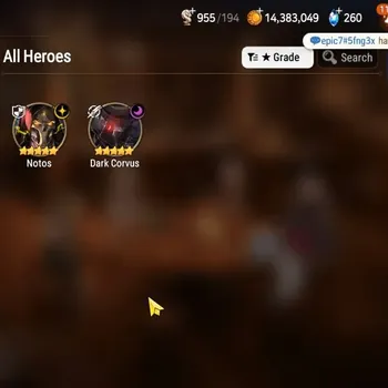 Epic Seven Accounts Starter ASIA UnVerif|NewEra| 2 ML (NOTOS,Dark Corvus)+Estelle,Vildred,Bellona,Etc|10,5K Stigma|PoH+Bless