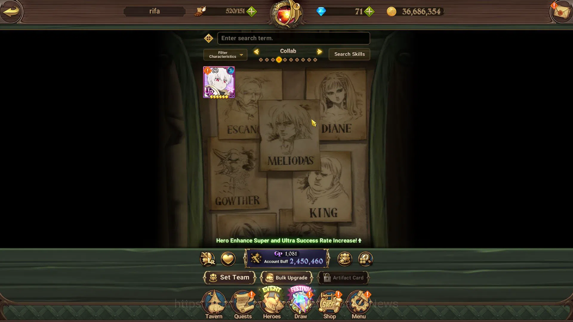 The Seven Deadly Sins: Grand Cross Accounts Global|2,4M CC|136 LS| 4 UR+Collab Fire Force | Ni image 4