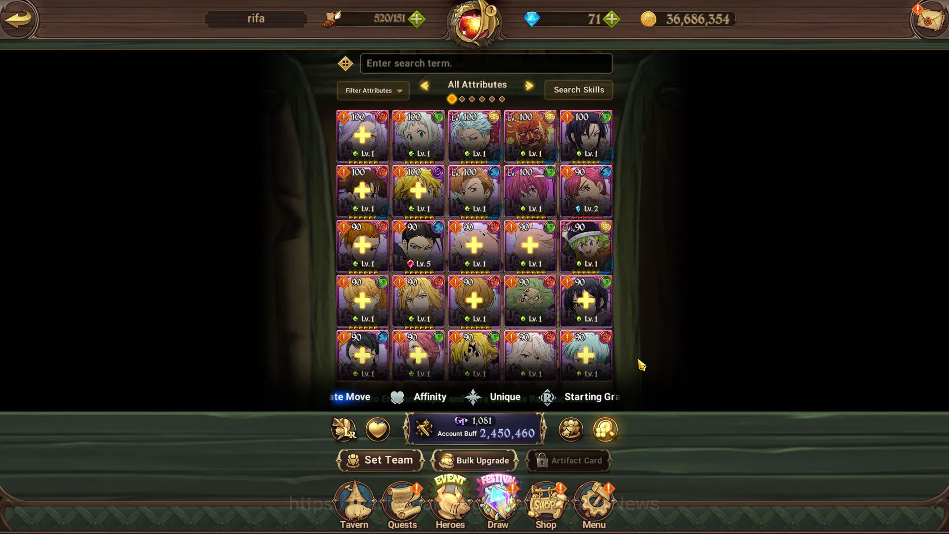 The Seven Deadly Sins: Grand Cross Accounts Global|2,4M CC|136 LS| 4 UR+Collab Fire Force | Ni image 5