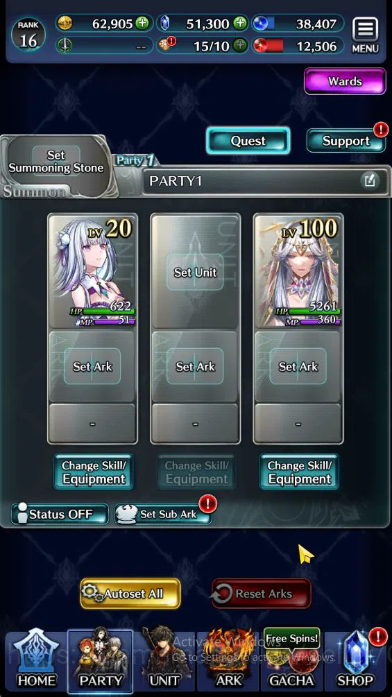 Last Cloudia Accounts Low-End Global | Starter 51K Crystal + Collab Re:Zero (Emilia) | Story Challenge Unclear |Code 5