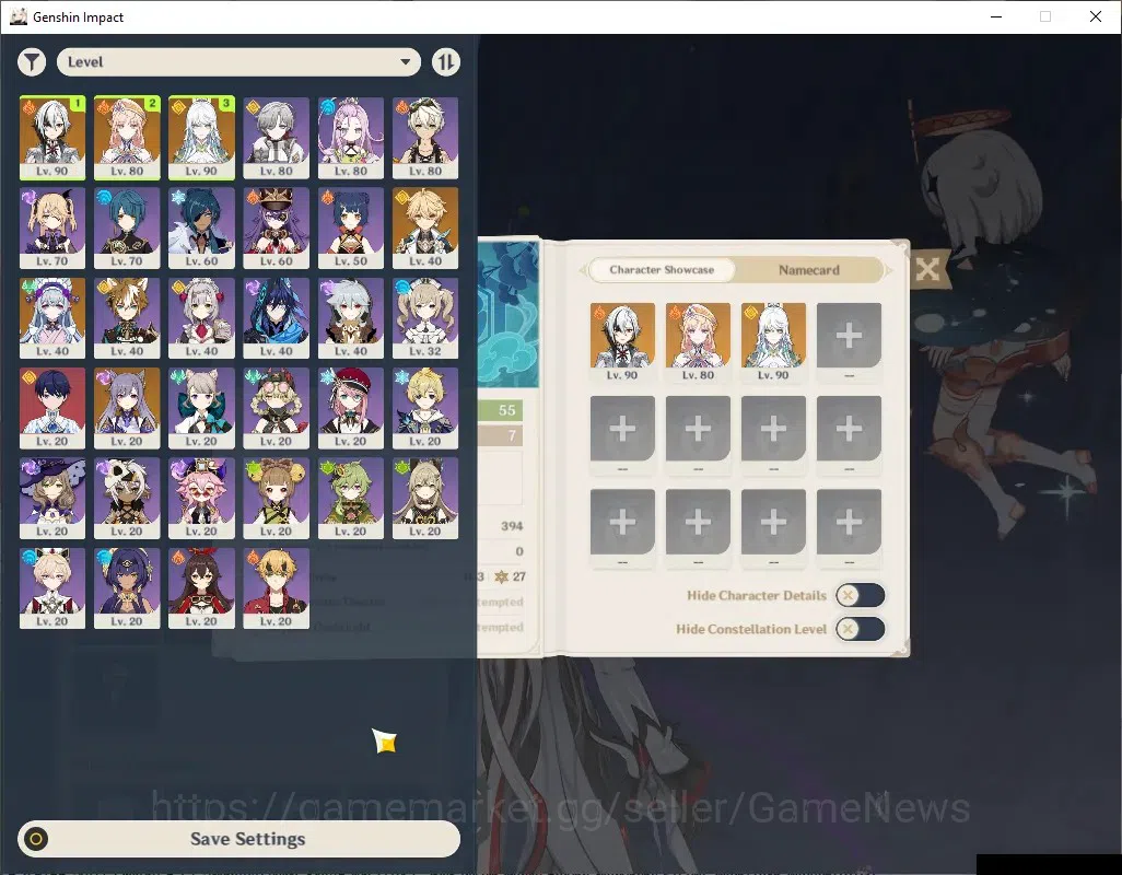 Genshin Impact Accounts ASIA|AR 55|3 Limited + 1 (*5Weap)|Nicole,Zibai,Arl image 2