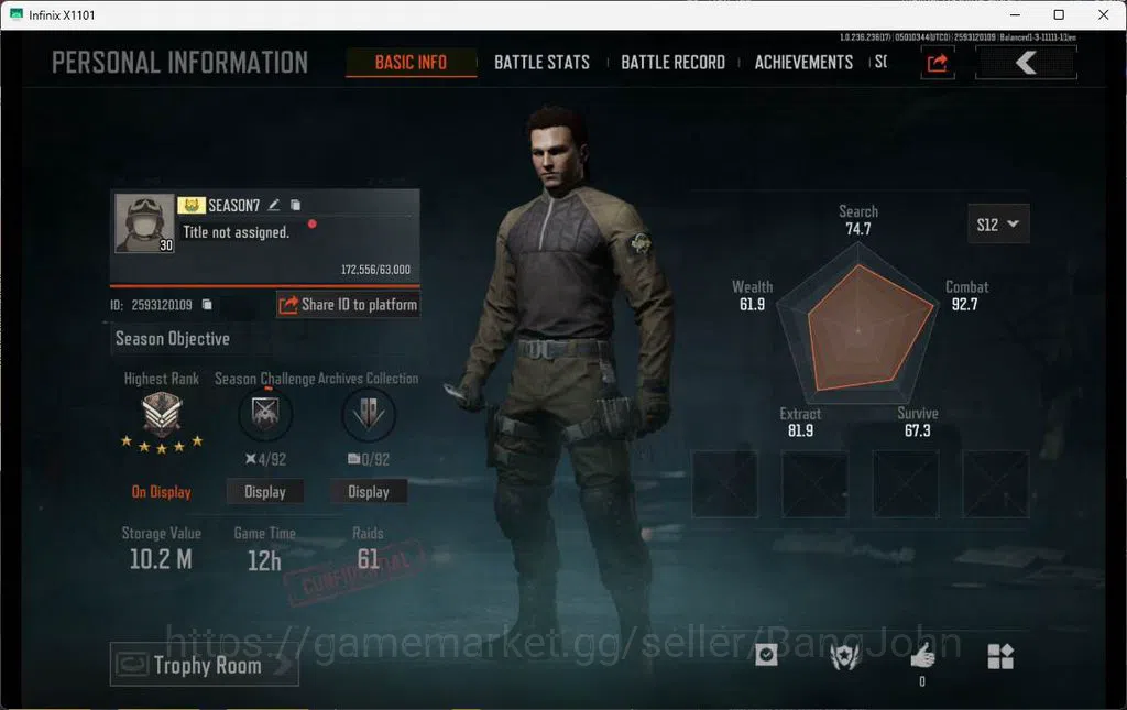 Arena Breakout Accounts Mobile|lvl 30, SV 10M CV 5,5M heav D3 more skin we image 1