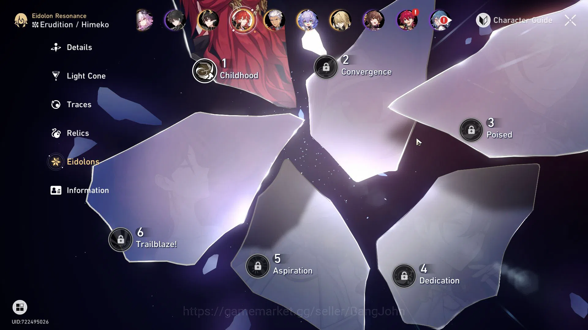 Honkai Star Rail Accounts Mid Game Europe | TL 60 | Anaxa + Sign | Himeko E1 | Phainon | Evernight | Dan Heng PT | Bailu 4