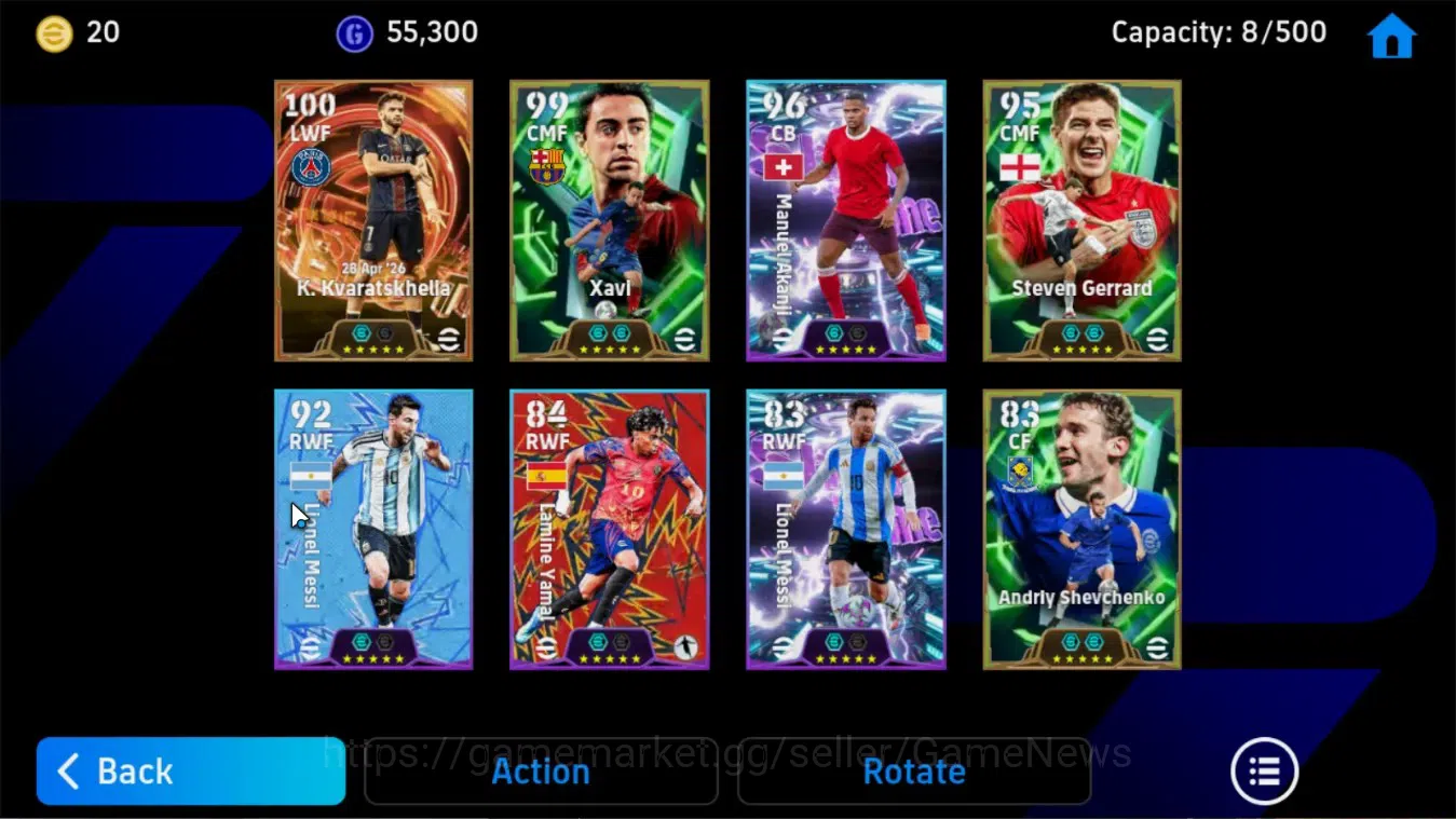 eFootball Accounts Android|Big Time K Kvaratskhella,Epic Xavi,Steven  image 5