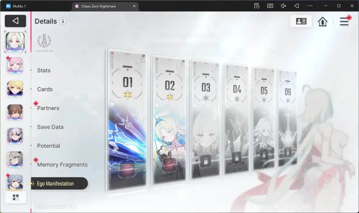 Chaos Zero Nightmare Accounts ASIA | LV54 | SSR 6 | Heidemarie ME2 | Diana ME1 | image 8