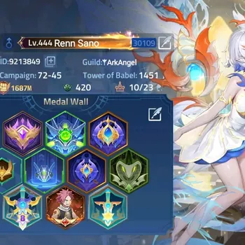 Mobile Legends: Adventure Accounts Global|Lv.444|Camp 72-45|1687m Power|Vip 10|279 Hero|15 Nexus|41 Awaken|13 UR|8 Epic