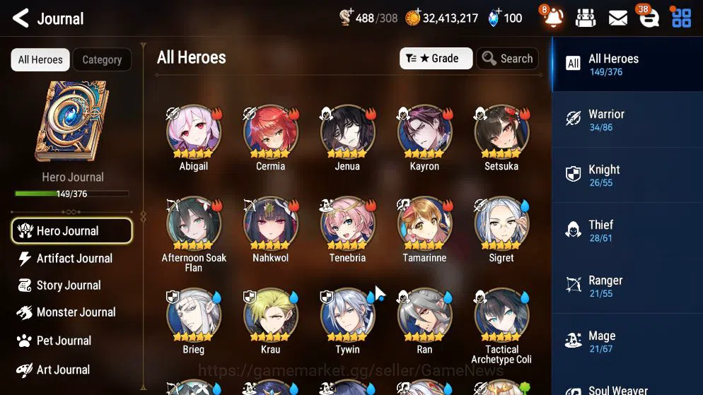 Epic Seven Accounts Mid-Tier [ASIA+GLOBAL] Unverif|10 ML(Notos,NM Luna,Belian,Etc)+Rinak,TA Coli,Setsuka,AS 6