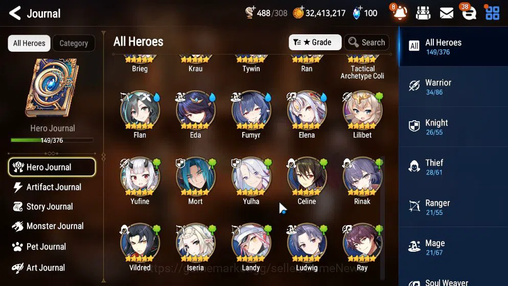 Epic Seven Accounts Mid-Tier [ASIA+GLOBAL] Unverif|10 ML(Notos,NM Luna,Belian,Etc)+Rinak,TA Coli,Setsuka,AS 7