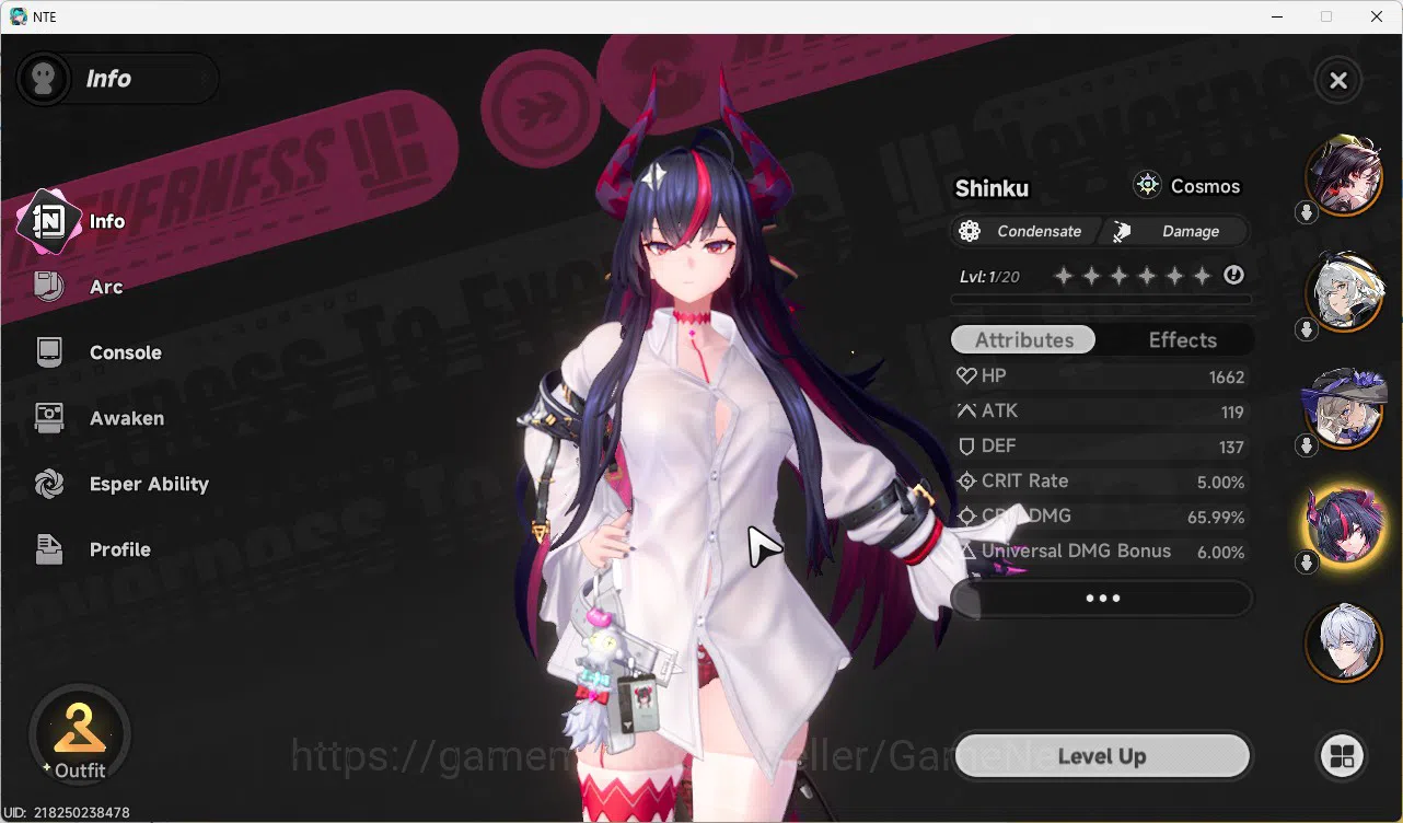 Neverness to Everness Accounts GLOBAL SEA|HL 8|5 SSR 2 Limit[Shinku,Hotori,Sakiri,Hathor,Jiuyuan A1,]2 Gilder Limit|6 SR|3S 6