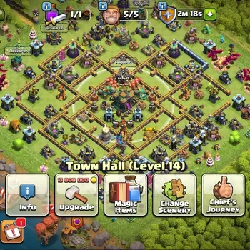 Clash of Clans Accounts High-End LV 147|TH 14-BH 8|HH 8|Limited Skin|BK 55,AQ 70,GW 42,MP 47,RC 23|BM 8|Free CN OFF|Protect