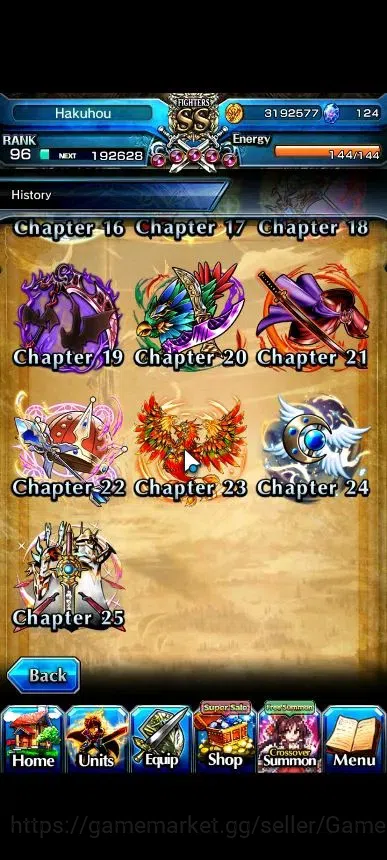 Grand Summoners Accounts Global|Rank 96|1 Sp Art|18 Ascend+9 TW|[Fen,GC Pla image 10