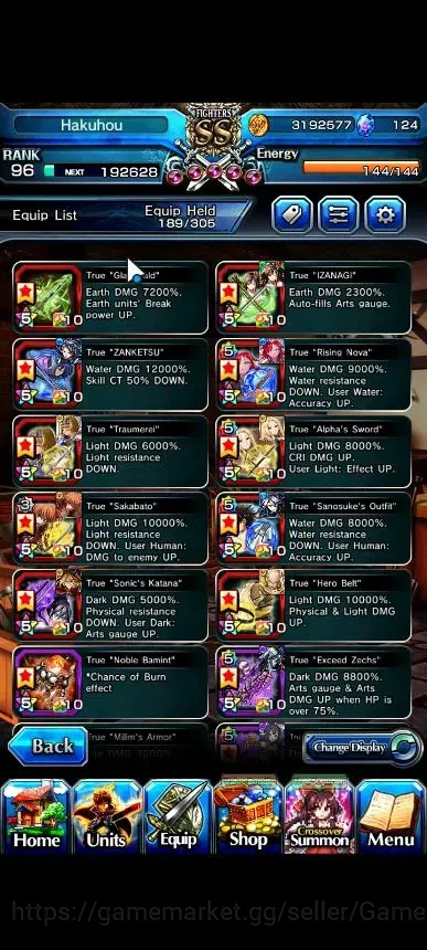 Grand Summoners Accounts Global|Rank 96|1 Sp Art|18 Ascend+9 TW|[Fen,GC Pla image 6