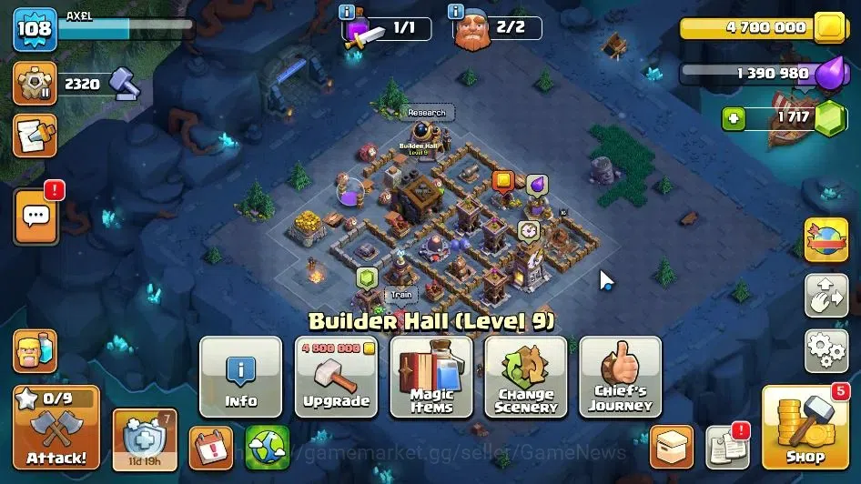 Clash of Clans Accounts LV 108|TH 16-BH 9|HH 9|Limited Skin|BK 30,AQ 47,GW image 16