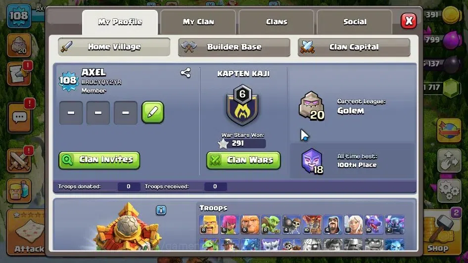 Clash of Clans Accounts LV 108|TH 16-BH 9|HH 9|Limited Skin|BK 30,AQ 47,GW image 2