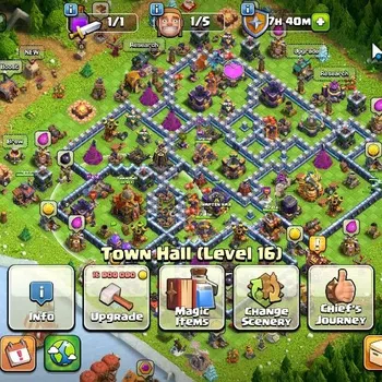 Clash of Clans High-End LV 108|TH 16-BH 9|HH 9|Limited Skin|BK 30,AQ 47,GW image 1