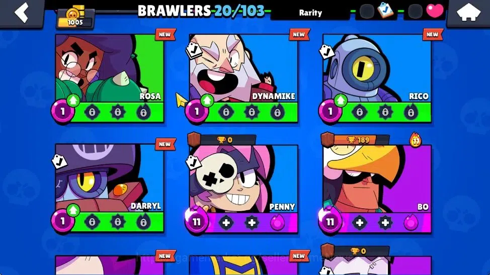 Brawl Stars Accounts 1005 Trophy | 20 Brawler 3 Max Lvl [Shelly,Penny,B image 9