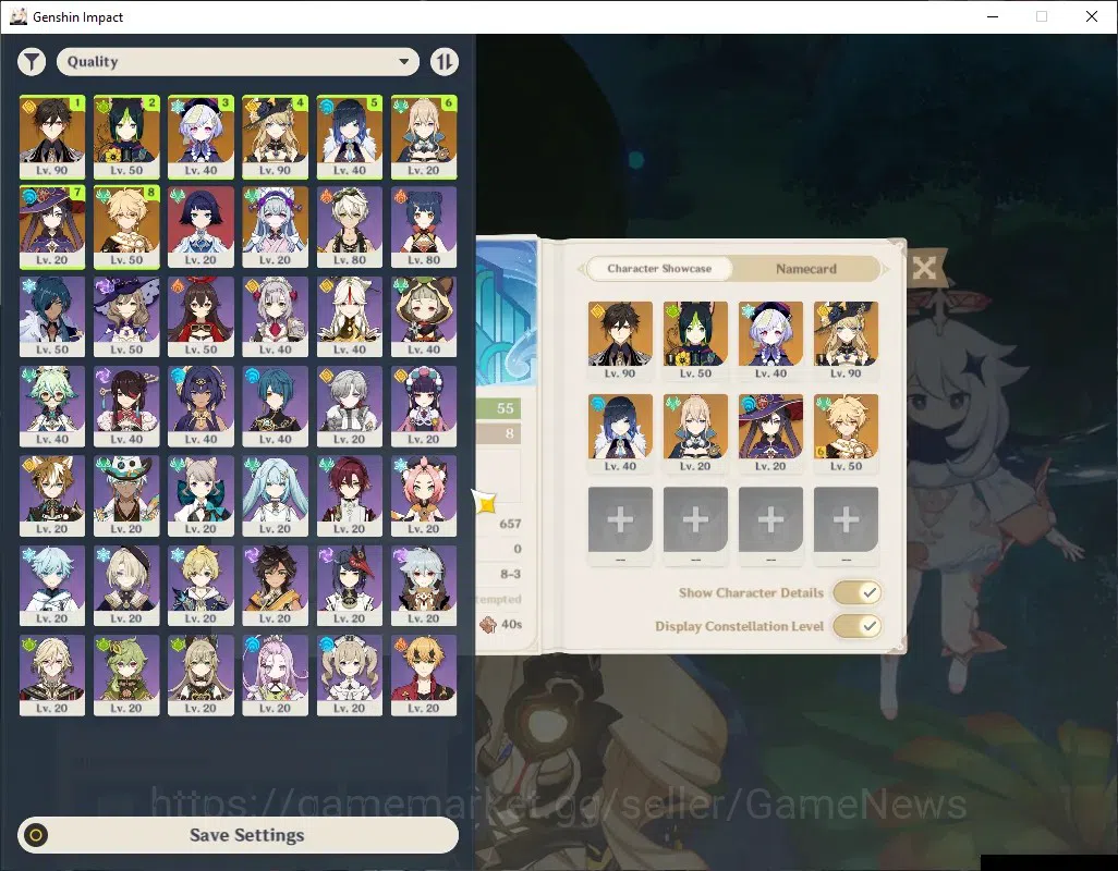 Genshin Impact Accounts Others ASIA|AR 55|3 Limited + 2(*5 Weapon)|Navia+Sign,Zhongli,Yelan|Reunion ON|Male MC|Take 1