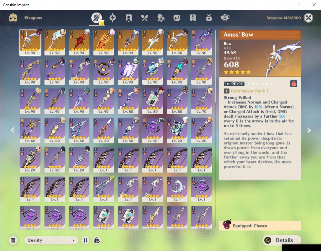 Genshin Impact Accounts ASIA|AR 59|8Limited+7(*5Weapon)|Arlecchino+Sign,Ch image 10