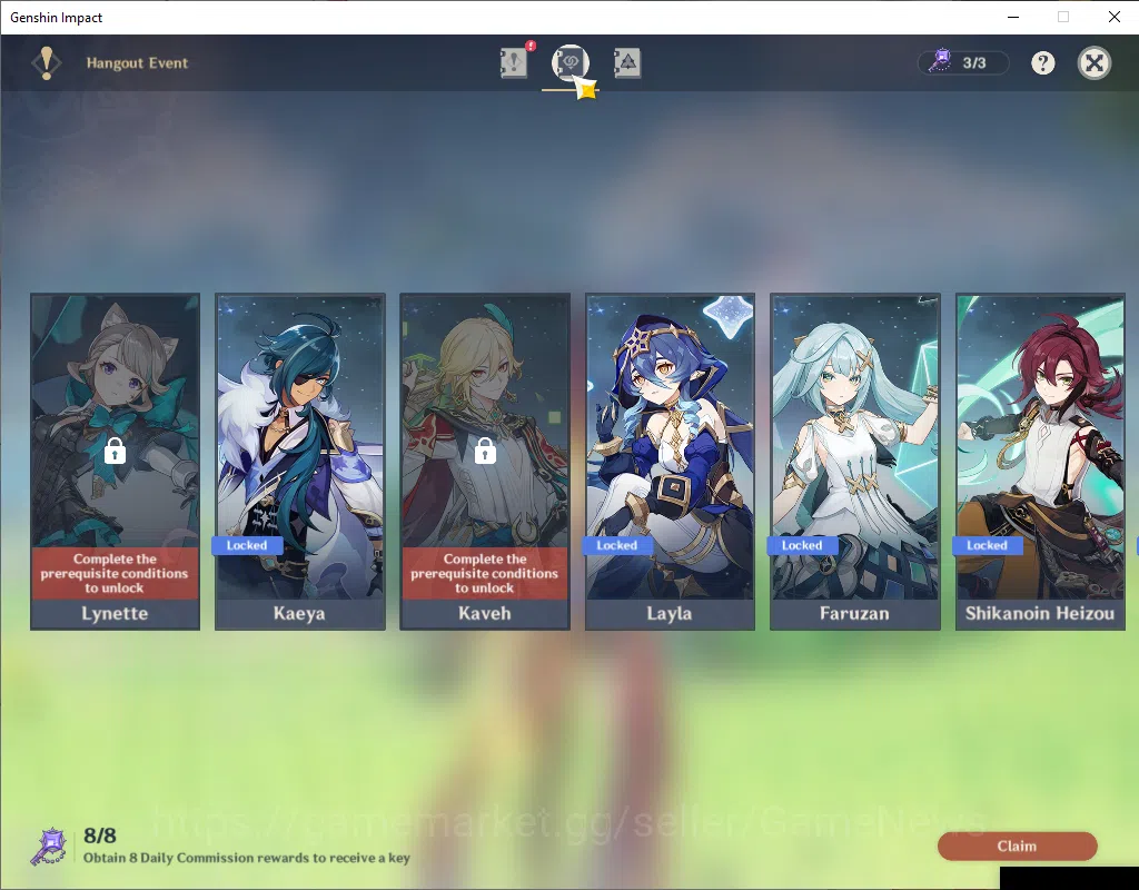 Genshin Impact Accounts ASIA|AR 59|8Limited+7(*5Weapon)|Arlecchino+Sign,Ch image 4