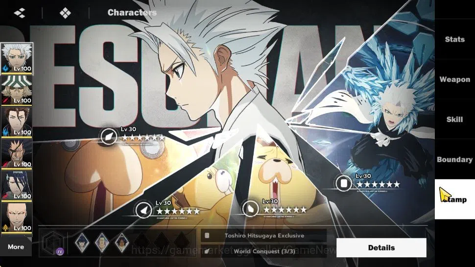 BLEACH: Soul Resonance Accounts NuverseSEA|Lv 76|5K Jade|10 SSR[(ToshiroB4,AizenB1 image 5