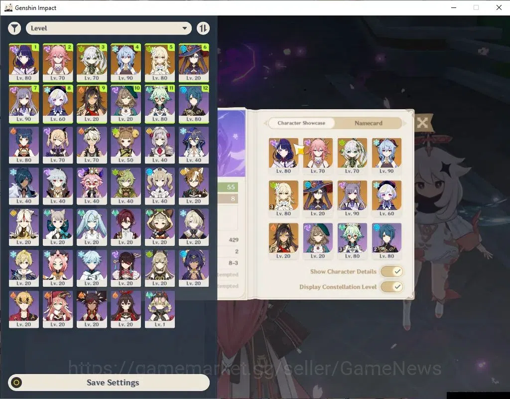 Genshin Impact Accounts ASIA|AR 55|4 imit+1(*5Weapon)|Nahida,Yaemiko,Raide image 1