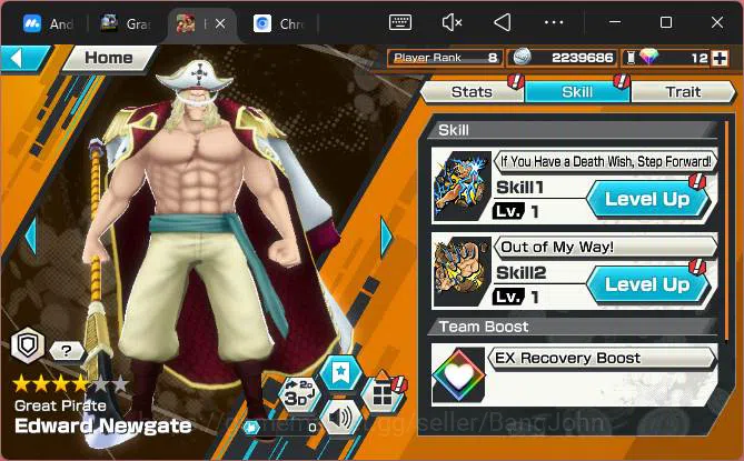 One Piece Bounty Rush Accounts Others GLOBAL| EX 4| PR 8|BP Kuzan,GP Newgate,Borsalino,KotP Roger,etc|More Detail Check 8