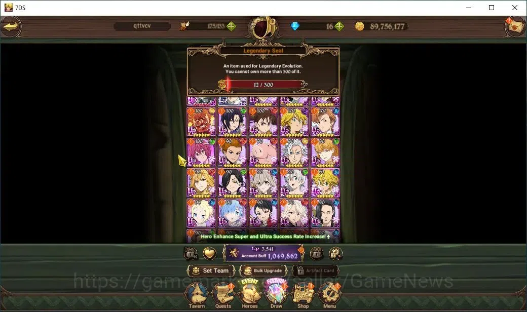 The Seven Deadly Sins: Grand Cross Accounts Global|1 UR Selector|1M CC|1 LR+4 UR+Collab ReZero image 4