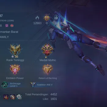 Mobile Legends: Bang Bang Accounts High Rank akun ml ahli 5 nih skin 145 monsep all aman tinggal pakek