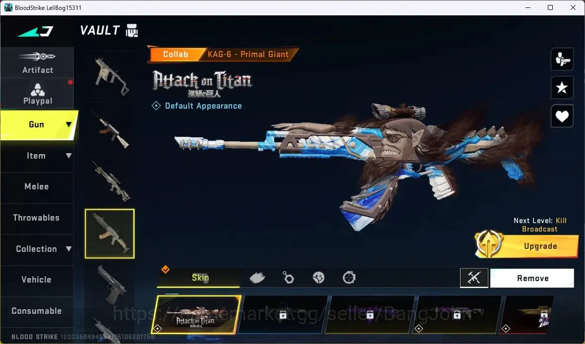 Blood Strike Accounts ASIA | 1 ULTRA MELEE: Lightblade-Dark Force|1 AOT  image 3