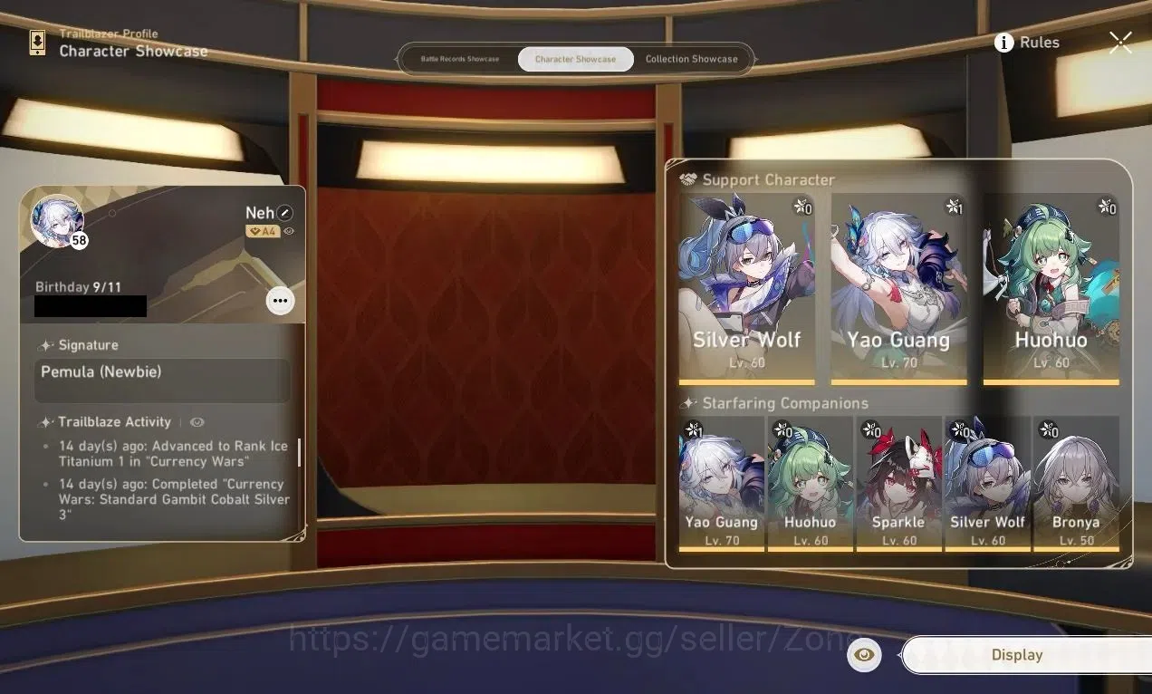 Honkai Star Rail Accounts ASIA|TL58|Yao Guang E1+Sign S1 Lv70|Silver Wolf Lv image 13