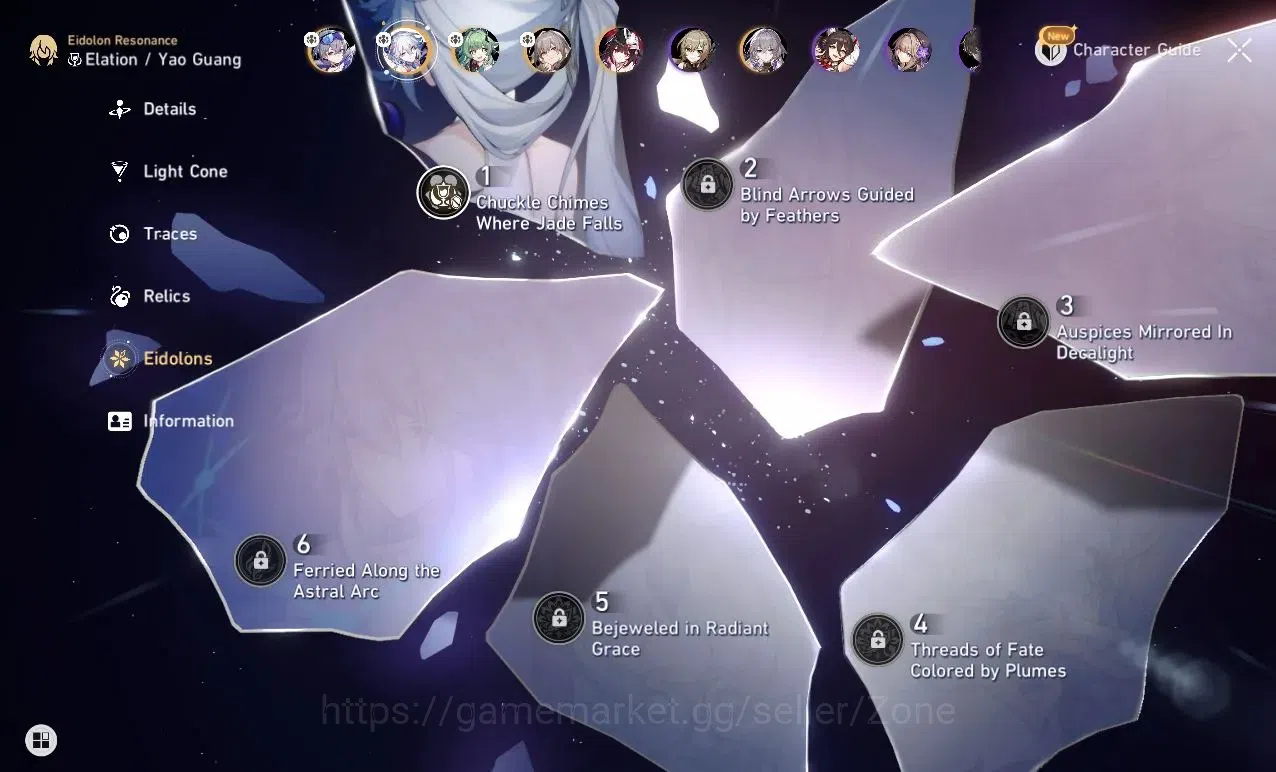 Honkai Star Rail Accounts ASIA|TL58|Yao Guang E1+Sign S1 Lv70|Silver Wolf Lv image 2