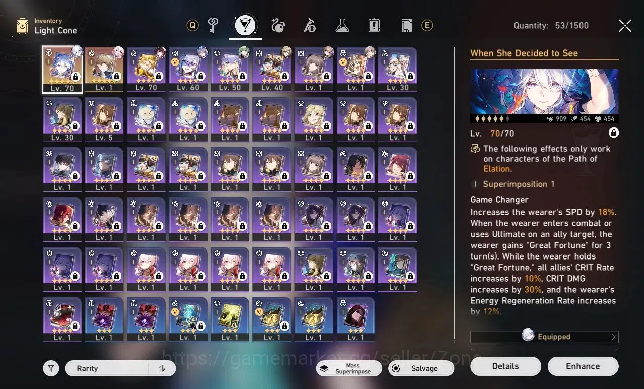 Honkai Star Rail Accounts ASIA|TL58|Yao Guang E1+Sign S1 Lv70|Silver Wolf Lv image 4
