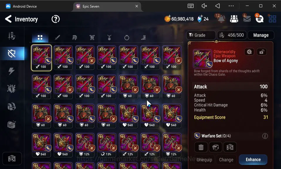 Epic Seven Accounts GBL UNVERIF|12 ML(LOT Scales,DK Sharun,Zio,Etc)+Se image 12