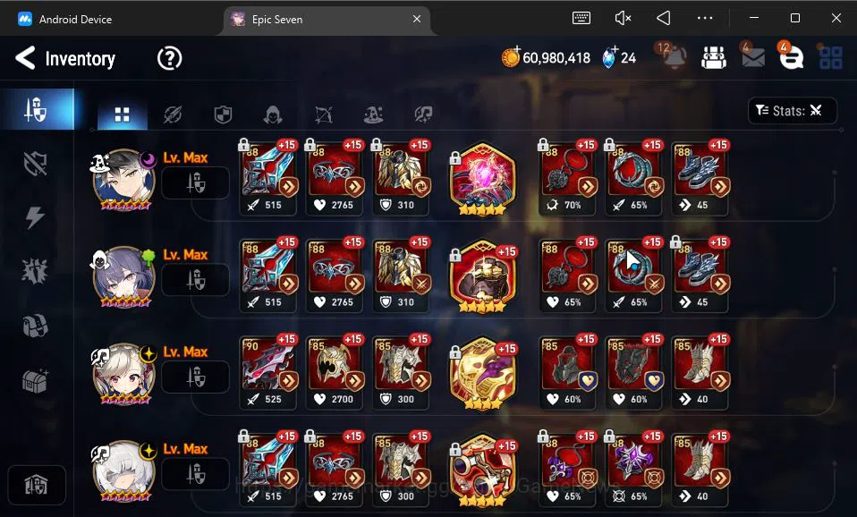 Epic Seven Accounts GBL UNVERIF|12 ML(LOT Scales,DK Sharun,Zio,Etc)+Se image 13