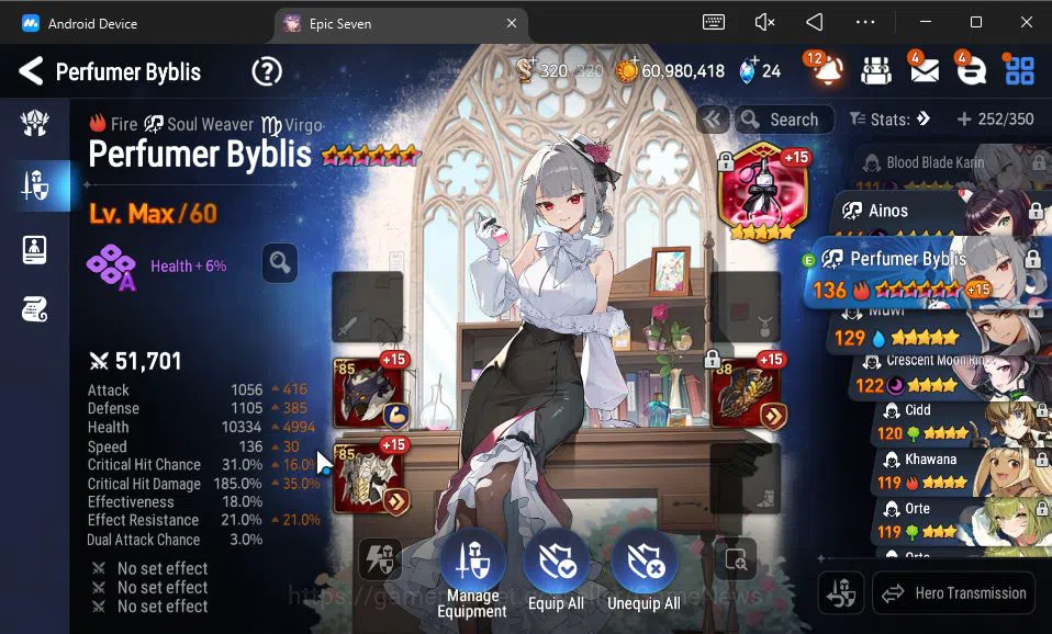 Epic Seven Accounts GBL UNVERIF|12 ML(LOT Scales,DK Sharun,Zio,Etc)+Se image 3