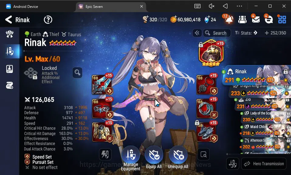 Epic Seven Accounts GBL UNVERIF|12 ML(LOT Scales,DK Sharun,Zio,Etc)+Se image 7