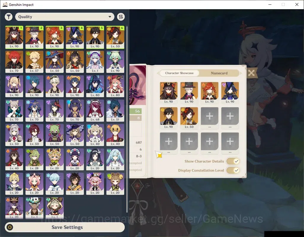 Genshin Impact Accounts ASIA|AR 56|Rate ON|6 Limited + 5 (*5Weap)|Lyney+Si image 2
