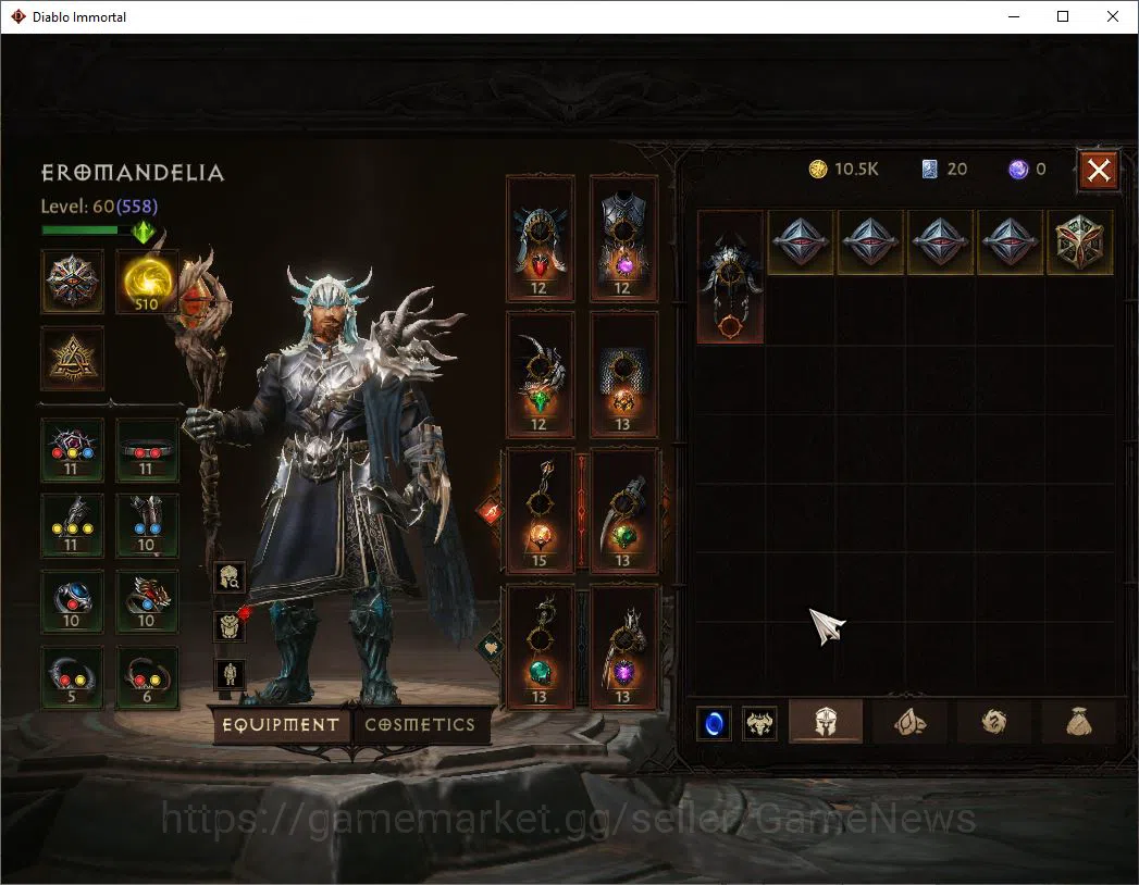 Diablo Immortal Accounts SEA - Izual|Lv60(558)|Druid|36k CR|Reso 510|Parago image 5