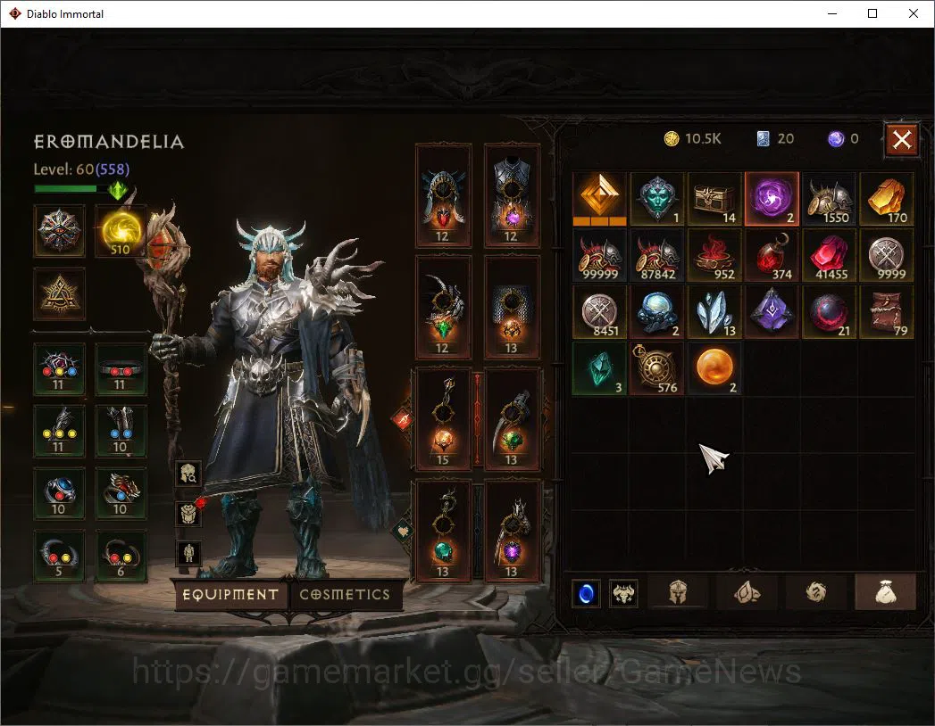Diablo Immortal Accounts SEA - Izual|Lv60(558)|Druid|36k CR|Reso 510|Parago image 8