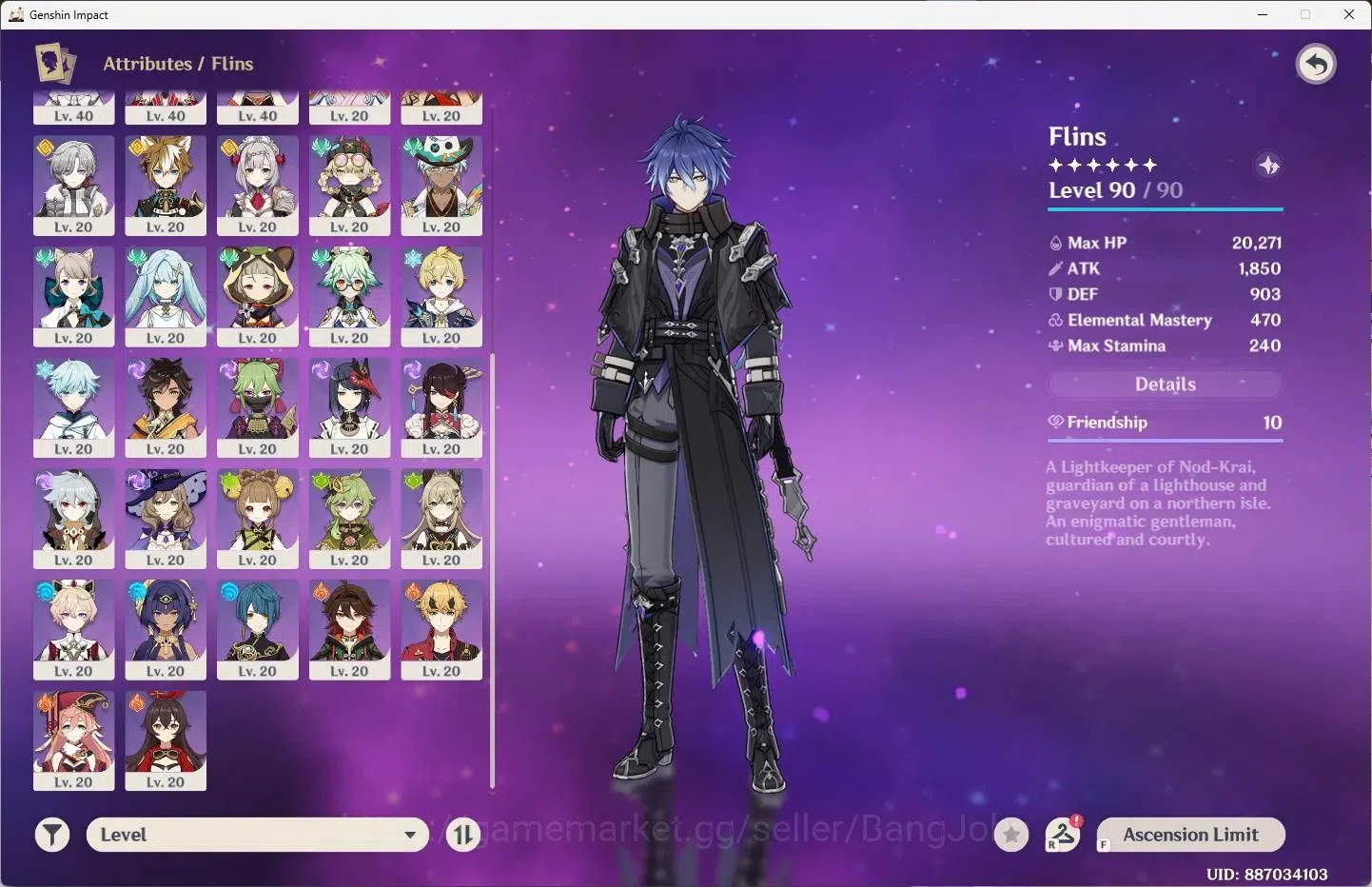 Genshin Impact Accounts ASIA|AR 55|7 Limit | Flins,Skrik,Xilonen,Columbina image 3
