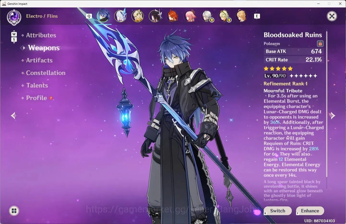 Genshin Impact Accounts ASIA|AR 55|7 Limit | Flins,Skrik,Xilonen,Columbina image 4