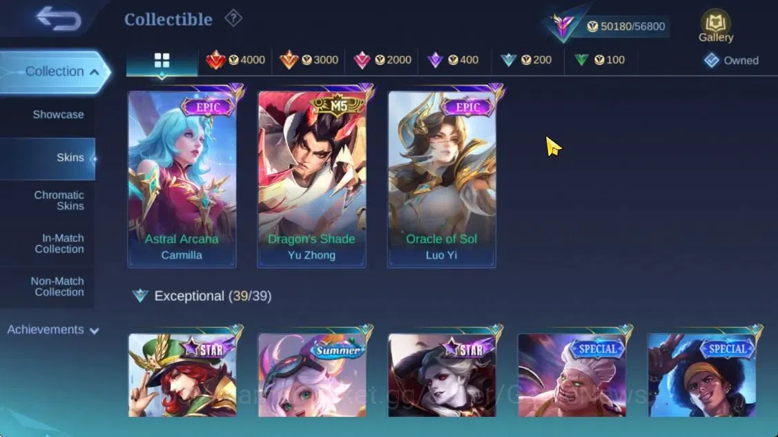 Mobile Legends: Bang Bang Accounts Hero 100|Skin 208|Mistbender Aldous,KOF Karina,Lbo image 11