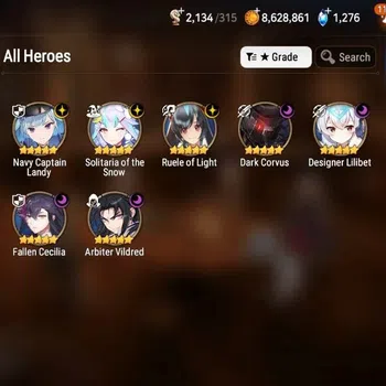 Epic Seven Accounts High-End Global|Unverif|7ML (NCL,SS,RL,DC,DL,AVliderd)+Fumyr|PoH ON|SS 2.1K|1.4K MM|Stove(ES868Z)