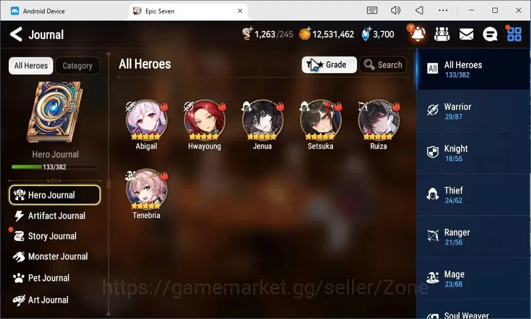 Epic Seven Accounts High-End Global Unverif|6ML (Straze, RnL, RoL, Harsetti, Solitaria Etc.)+E.A.Fumyr,Landy,Estelle,TA 10