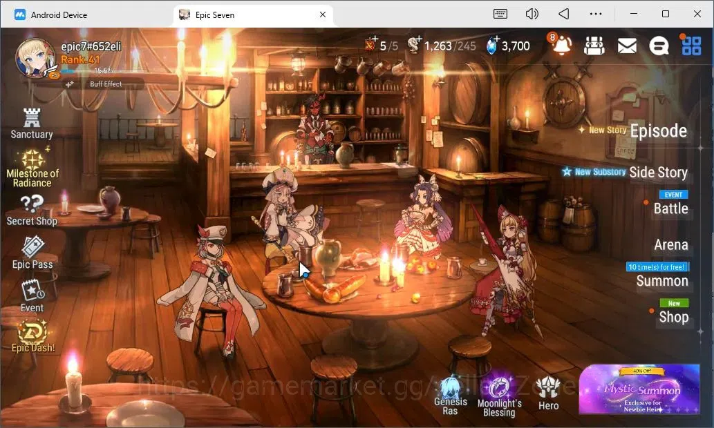 Epic Seven Accounts High-End Global Unverif|6ML (Straze, RnL, RoL, Harsetti, Solitaria Etc.)+E.A.Fumyr,Landy,Estelle,TA 15