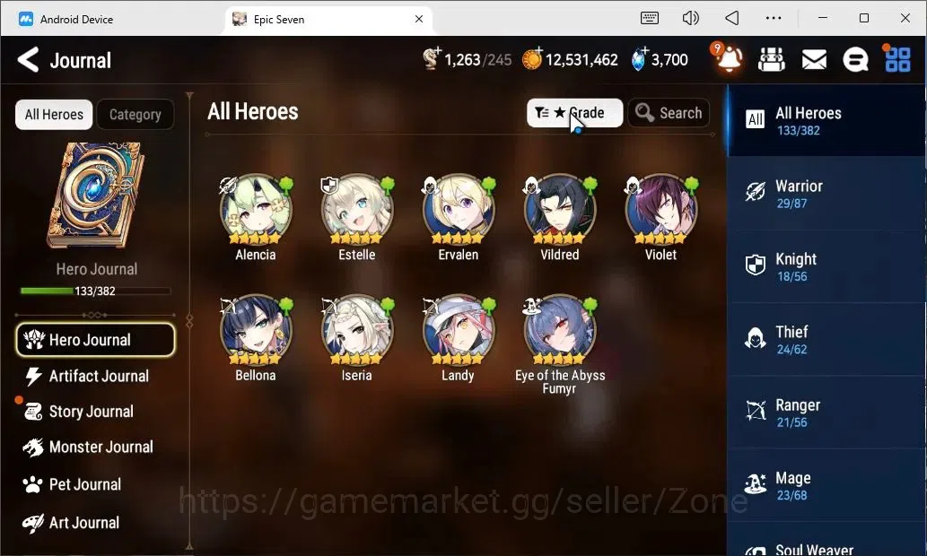 Epic Seven Accounts High-End Global Unverif|6ML (Straze, RnL, RoL, Harsetti, Solitaria Etc.)+E.A.Fumyr,Landy,Estelle,TA 8