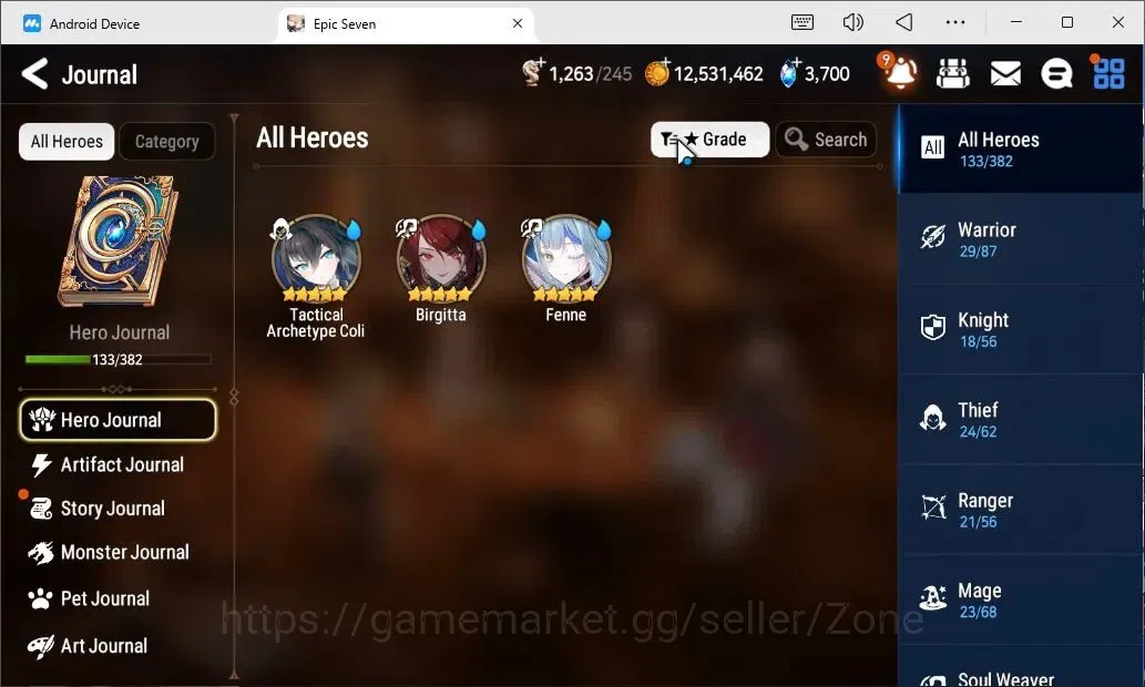 Epic Seven Accounts High-End Global Unverif|6ML (Straze, RnL, RoL, Harsetti, Solitaria Etc.)+E.A.Fumyr,Landy,Estelle,TA 9