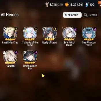 Epic Seven Accounts High-End GLOBAL UnVerif|New Era|7 ML(Har Seti,RueleLight,BW